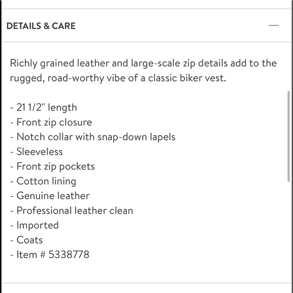 🔥🔥DEREK LAM 10 CROSBY leather moto vest - Picture 17 of 17